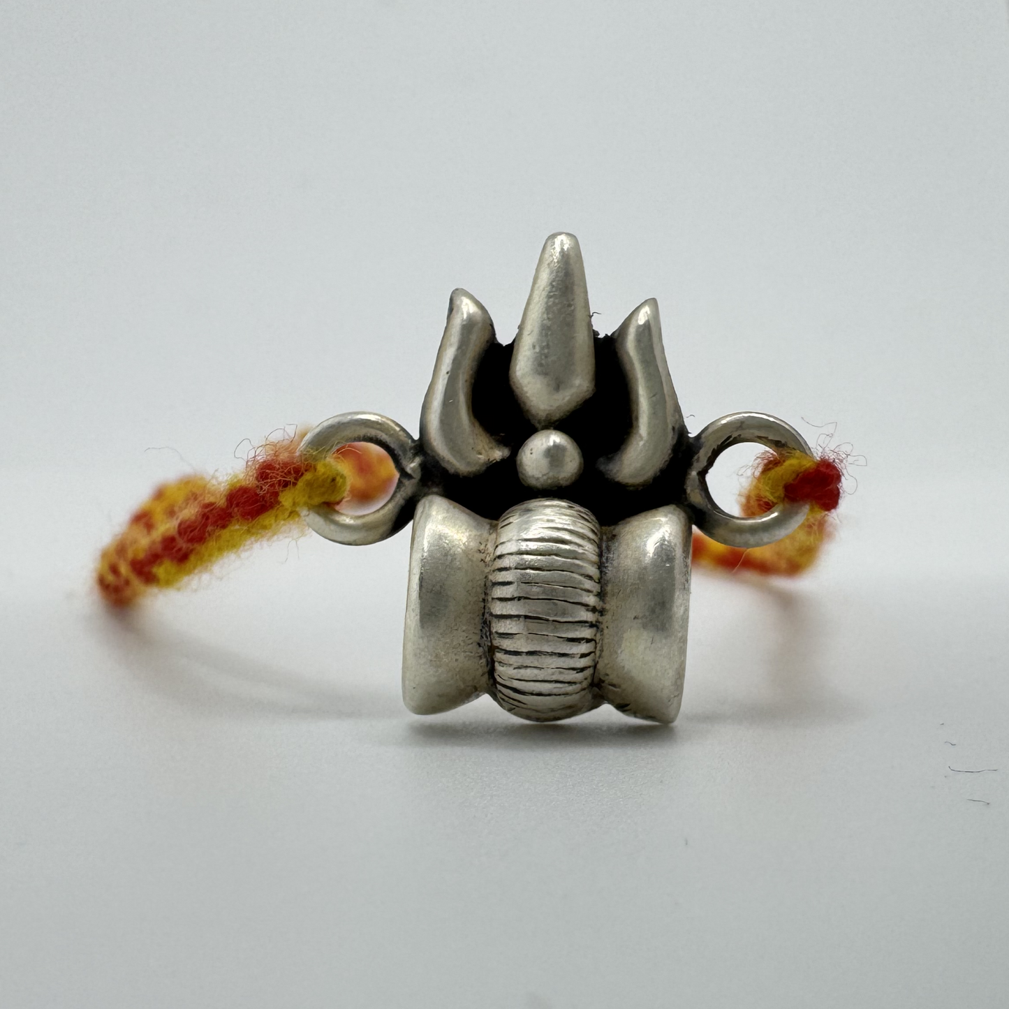 Trishul Oxidised Silver Rakhi