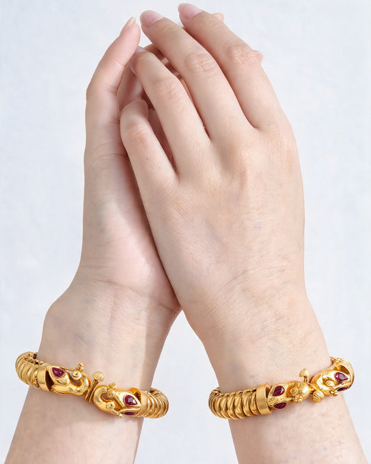 Peacock Sutlada Kada (Pair)