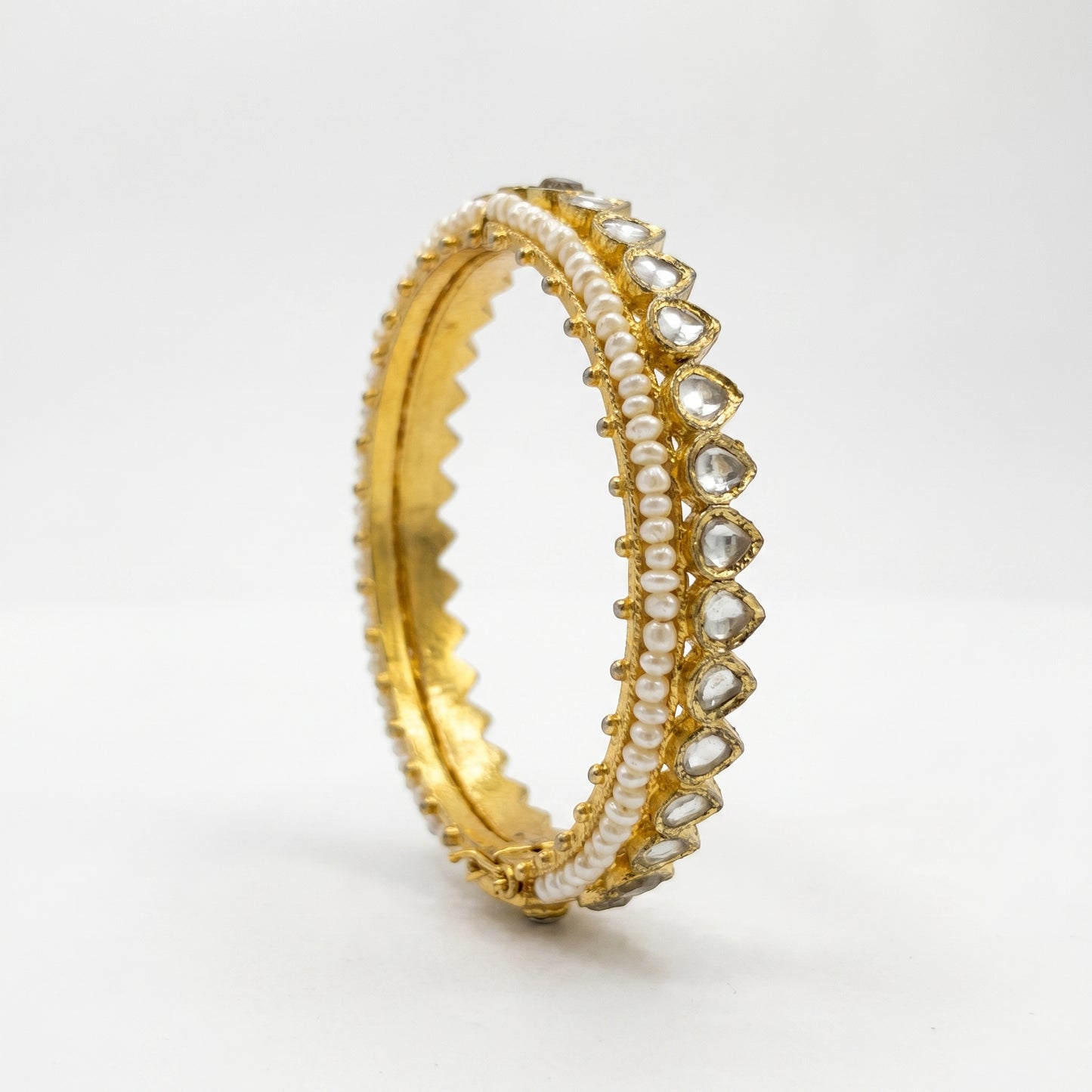 Heirloom Pearl Kundan Bangle Pair