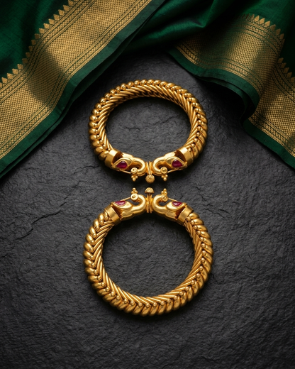 Peacock Sutlada Kada (Pair)
