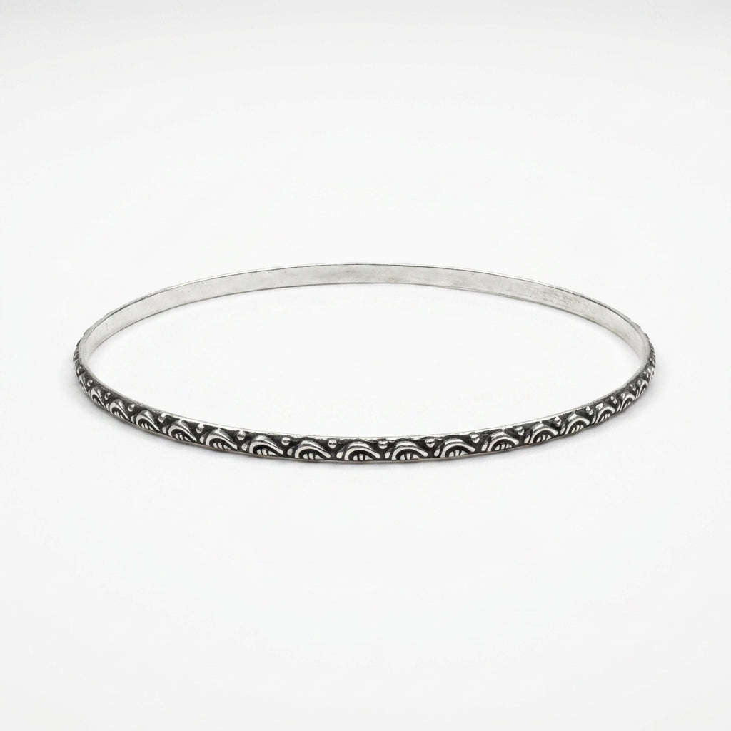 Oxidised Silver Bangles - Set of 12