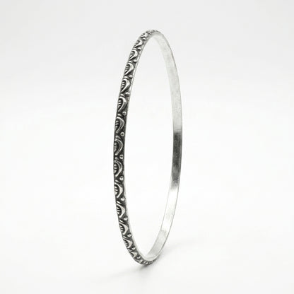 Oxidised Silver Bangles - Set of 12