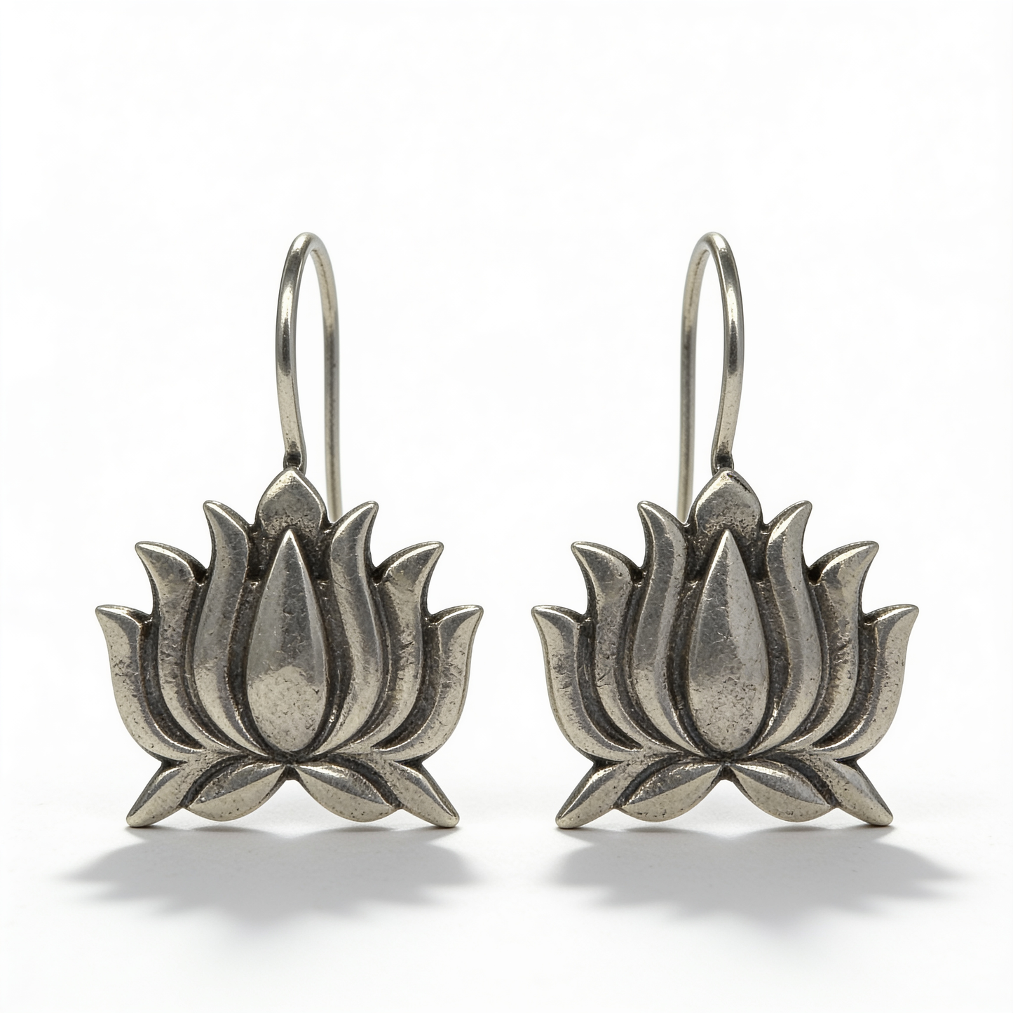 Aura Kamal Oxidised Silver Earrings