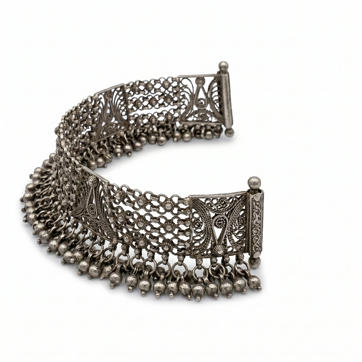 Ghungroo Oxidised Silver Anklets (Pair)