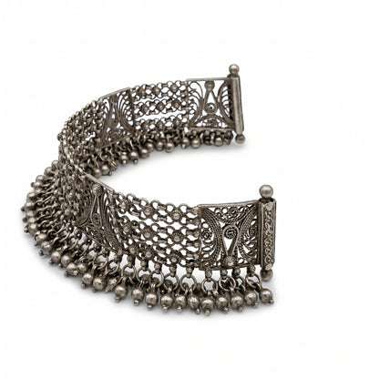 Ghungroo Oxidised Silver Anklets (Pair)