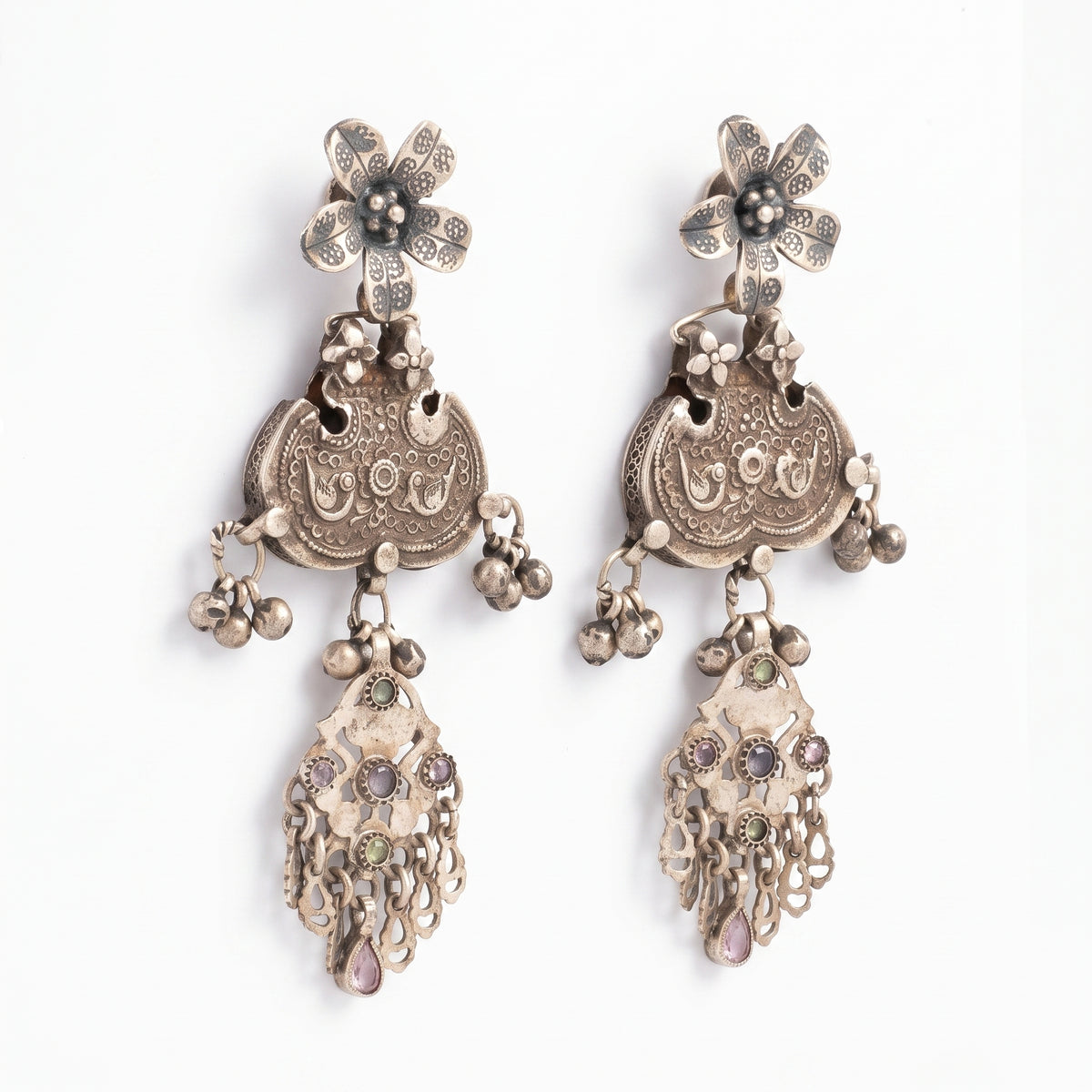 Aabha Floral Tribal Earrings