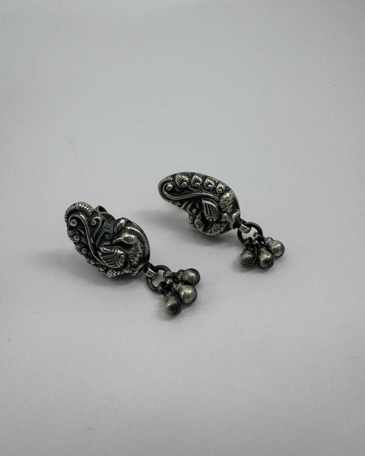 Mayurika Oxidised Silver Choker Set