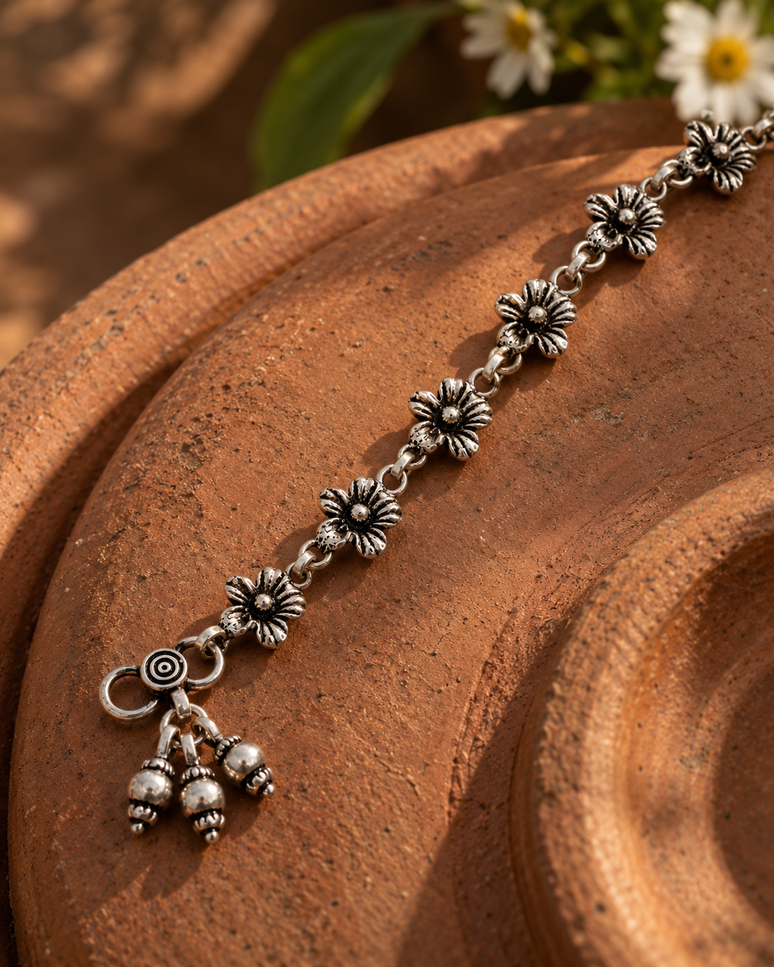 Kumud Floral Anklet