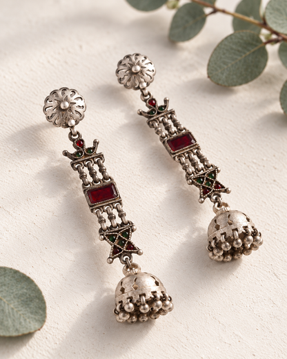 Surkh Shringaar long jhumka