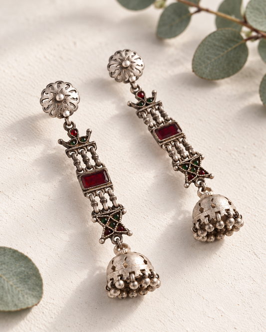 Surkh Shringaar long jhumka