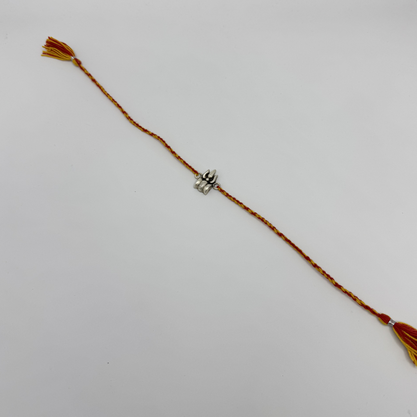 Trishul Oxidised Silver Rakhi