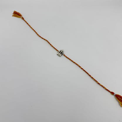Trishul Oxidised Silver Rakhi