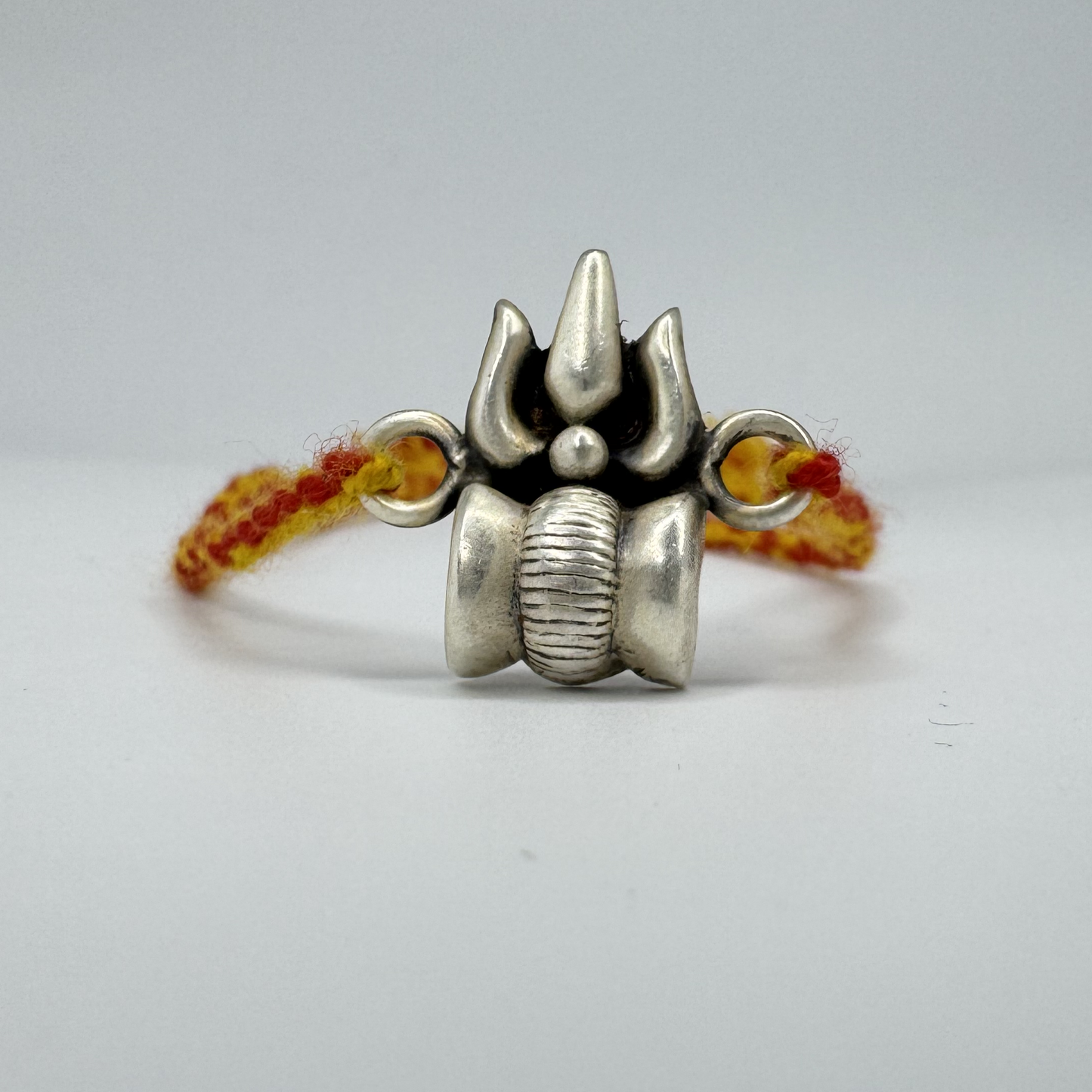 Trishul Oxidised Silver Rakhi