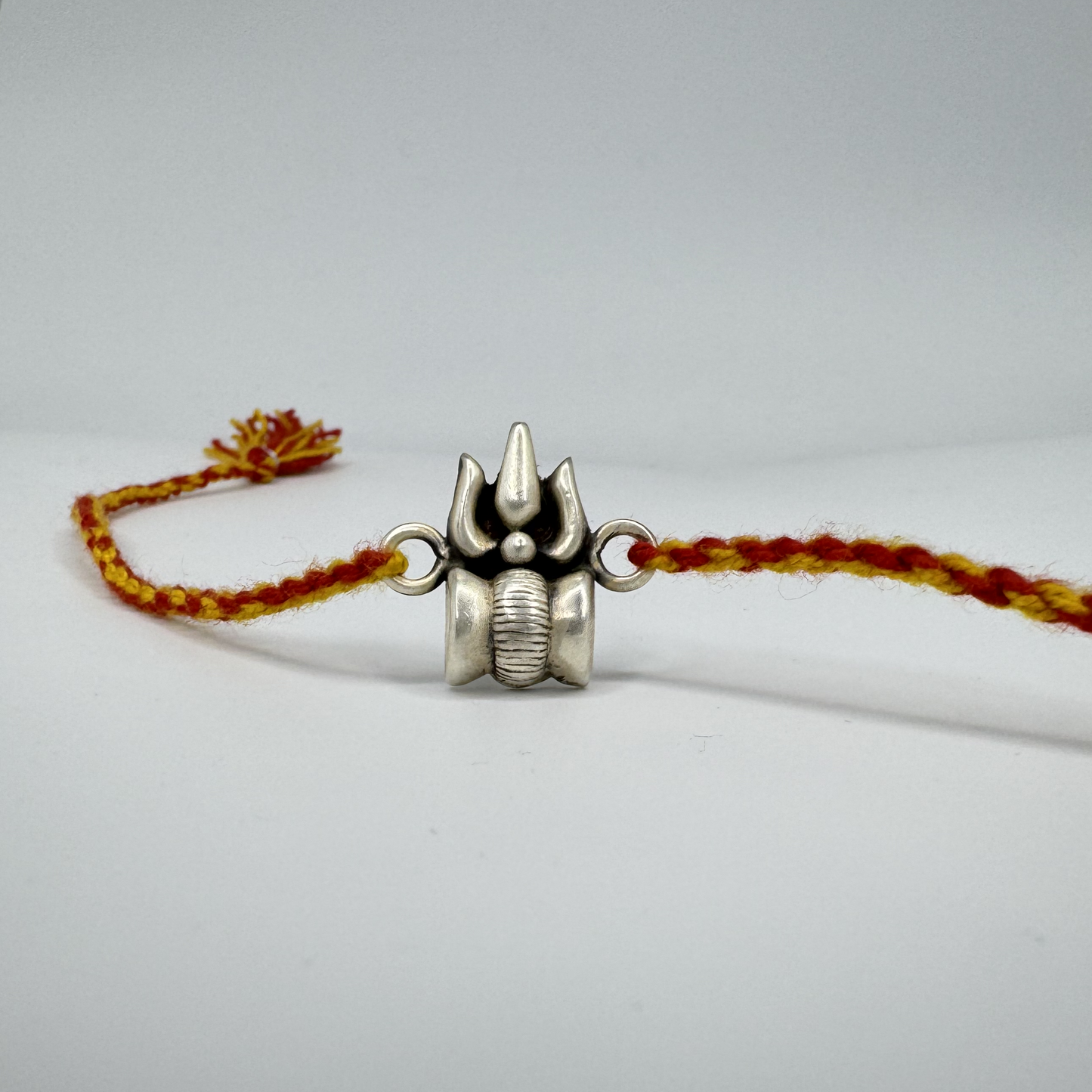 Trishul Oxidised Silver Rakhi