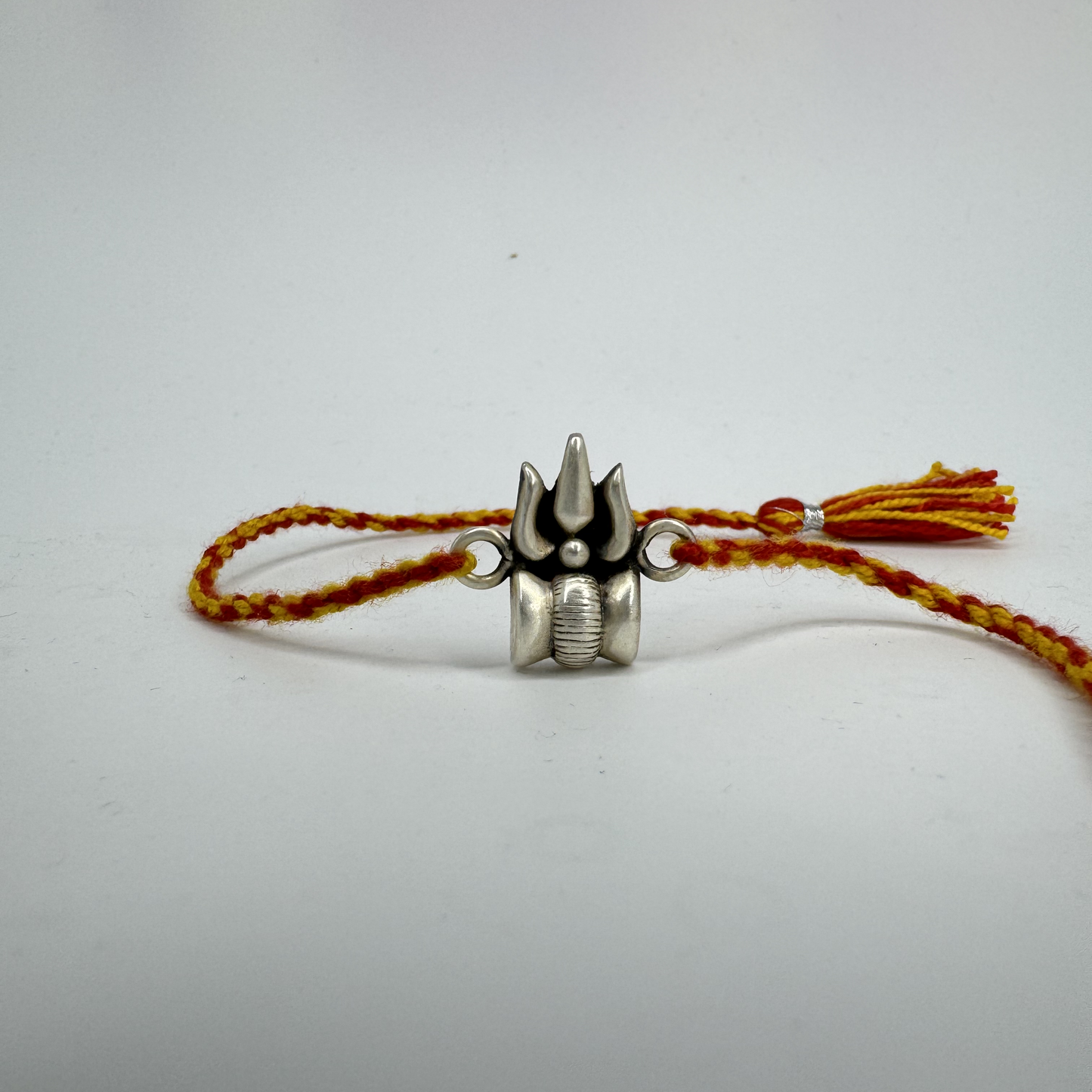 Trishul Oxidised Silver Rakhi