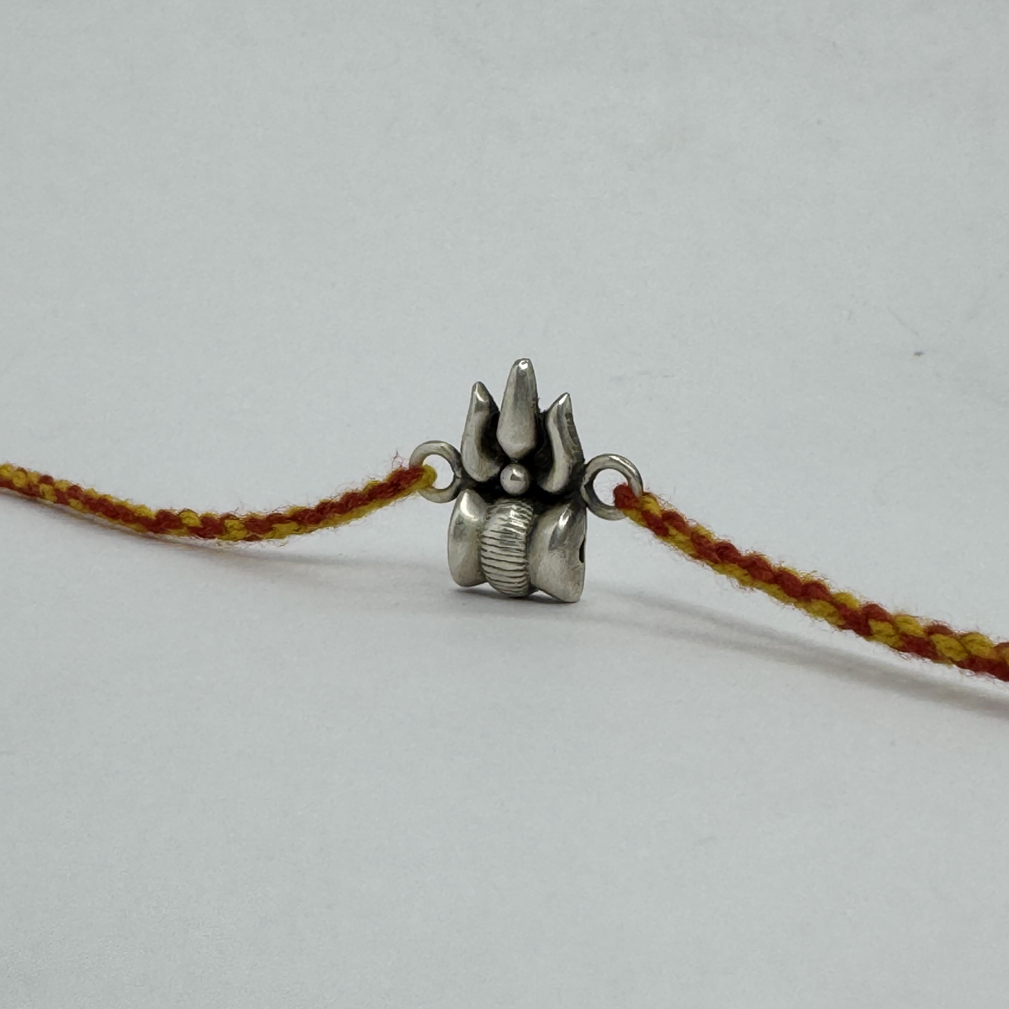 Trishul Oxidised Silver Rakhi