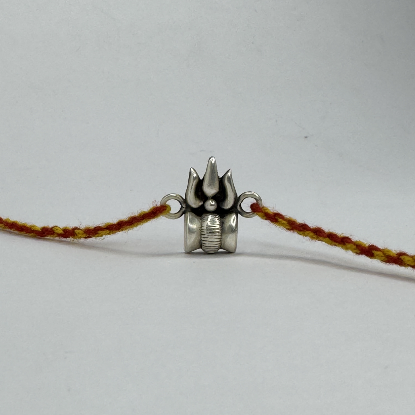 Trishul Oxidised Silver Rakhi