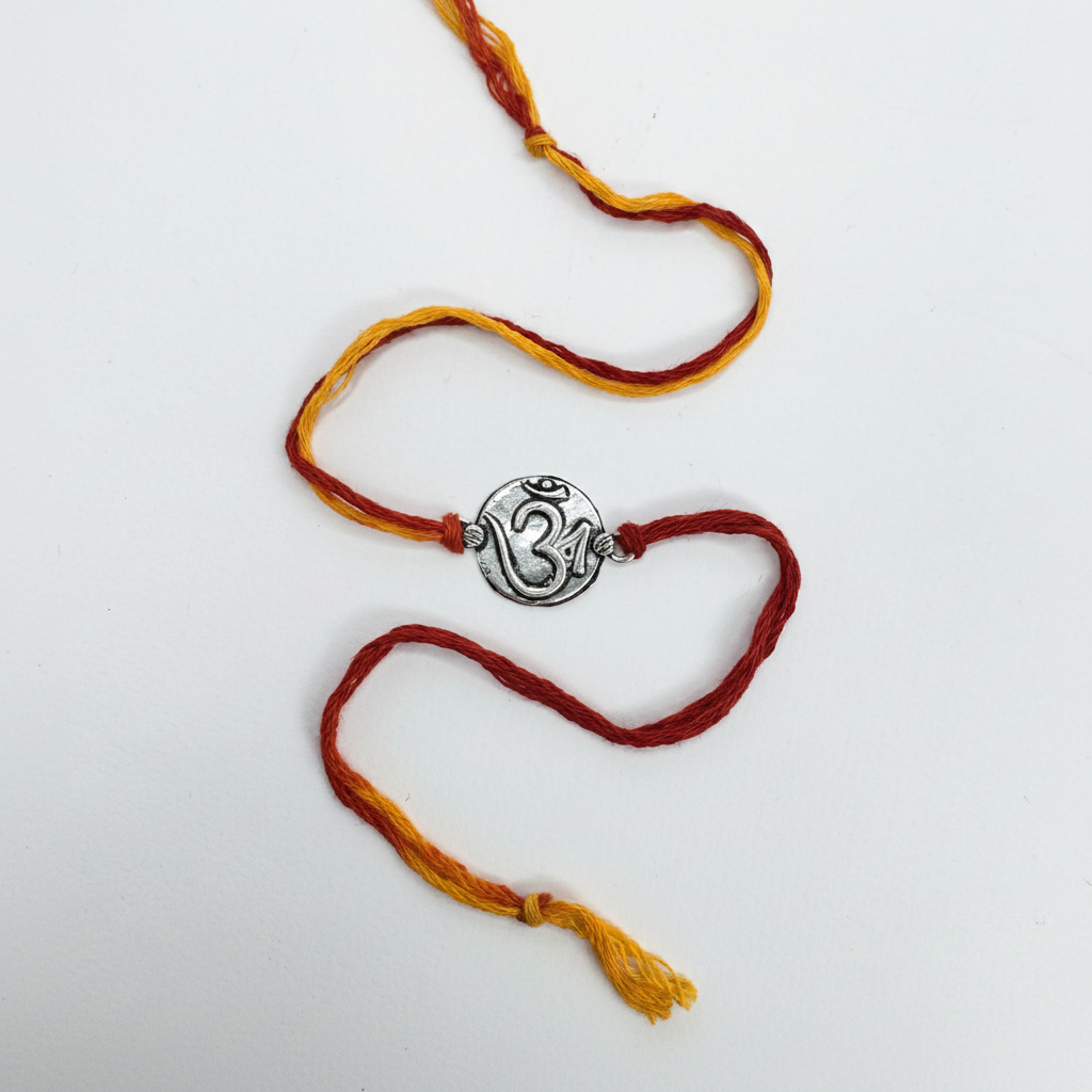 Om Silver Rakhi – Petite