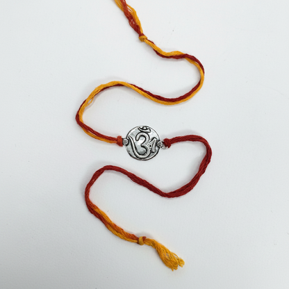 Om Silver Rakhi – Petite