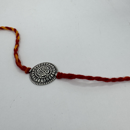 Circle Silver Rakhi