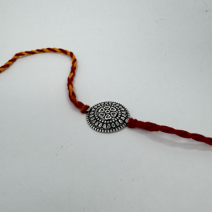 Circle Silver Rakhi
