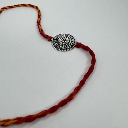 Circle Silver Rakhi