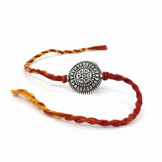 Circle Silver Rakhi