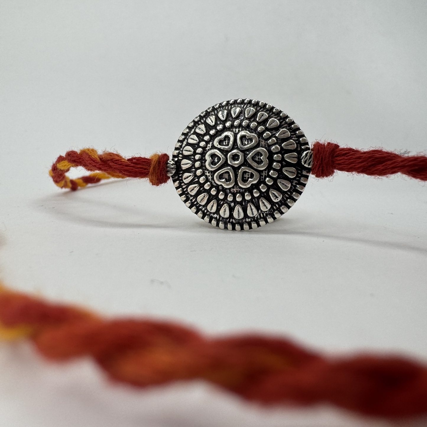 Circle Silver Rakhi