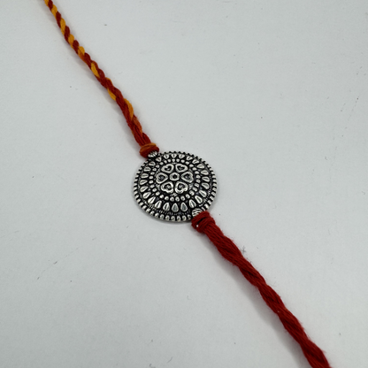 Circle Silver Rakhi
