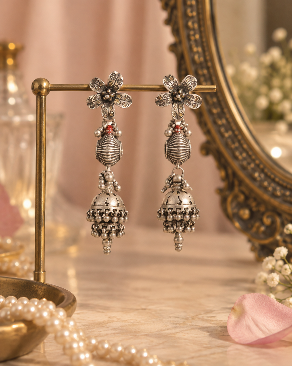 Ruhani Floral Long Jhumka
