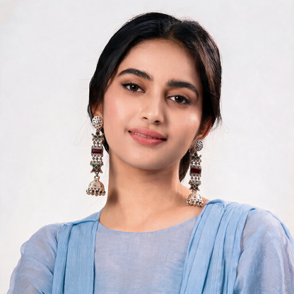 Surkh Shringaar long jhumka