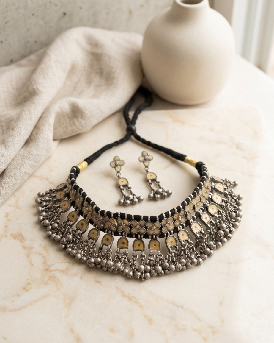 Noor Kundan stone choker set