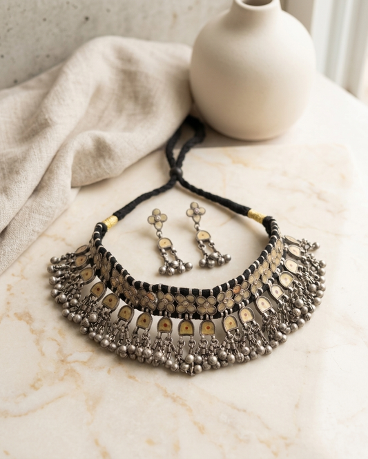 Noor Kundan stone choker set