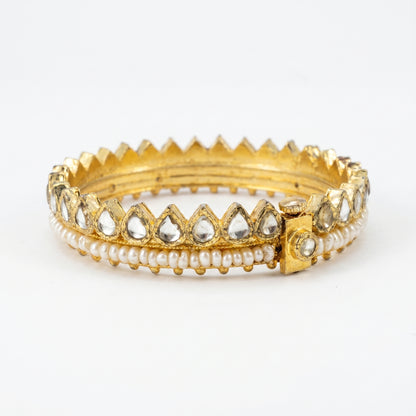 Heirloom Pearl Kundan Bangle Pair