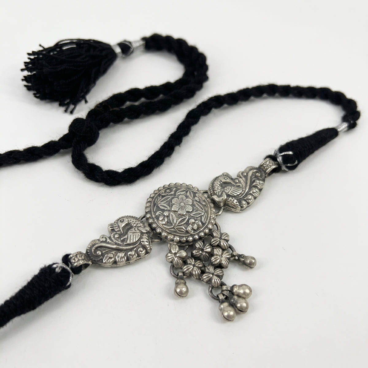Mayurika Oxidised Silver Choker Set